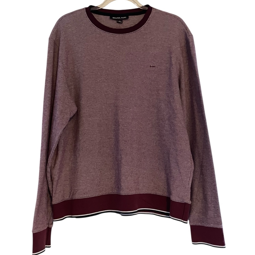 Michael Kors Men’s‎ Crewneck Sweatshirt – Size XL – Cranberry/Maroon
